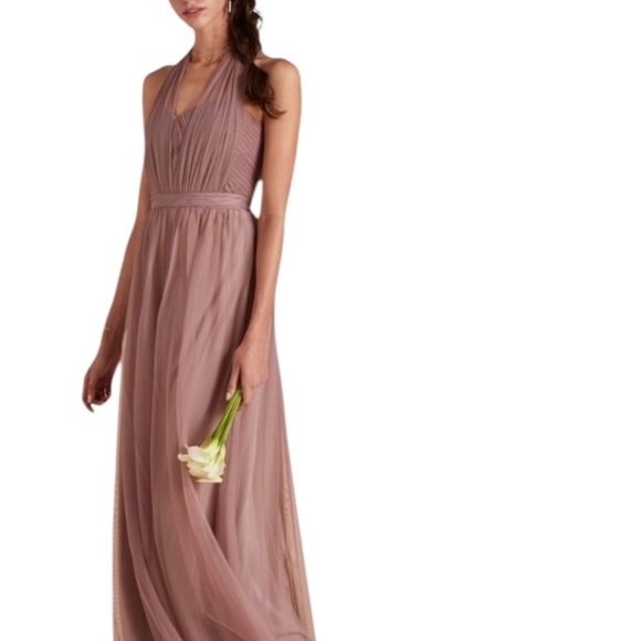 NWT Birdy Grey Womens S Christina Convertible Bridesmaid Maxi Dress Sandy Mauve - Picture 3 of 16